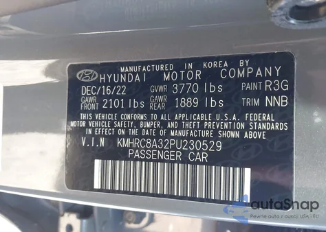 2023 Hyundai Venue Sel z USA, uszkodzony, nr VIN KMHRC8A32PU230529